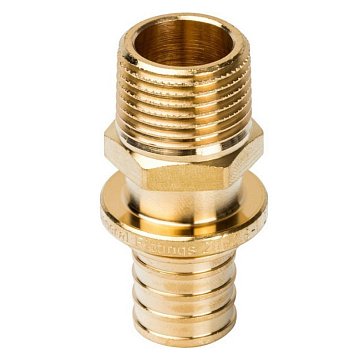 Изображение товара Переходник Stout SFA-0001-002012, аксиальный, латунный, 20x1/2