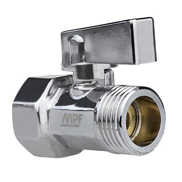 Изображение товара Шаровой кран мини MasterProf 1/2" для водоснабжения, латунь, хром