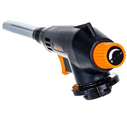 Горелка газовая с пьезоподжигом Fit 67638, вихревая, удлиненный ствол