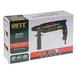 Перфоратор монтажный Fit 80099, 620 Вт, 0-870 об/мин, 0-3900 уд/мин, 2,6 Дж, 3 реж., SDS-PLUS, реверс, 3 кг 
