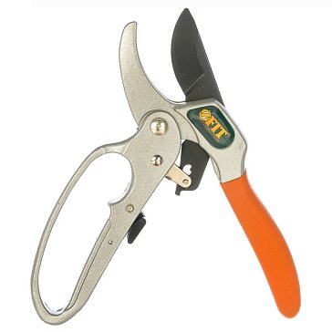 Изображение товара Профессиональный храповый секатор Fit 77096 с режущими кромками встык
