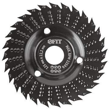 Изображение товара Диск-фреза обдирочный Fit 39529, по дереву, плоский, посадочный диаметр 22,2 мм, 125 мм