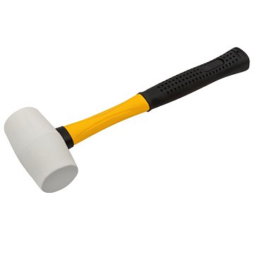 Изображение товара Киянка резиновая Fit 45501, белая, фиберглассовая ручка, 45 мм, 230 г 