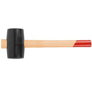 Изображение товара Киянка Курс 45350, резиновая, деревянная ручка, 50 мм, 300 гр 