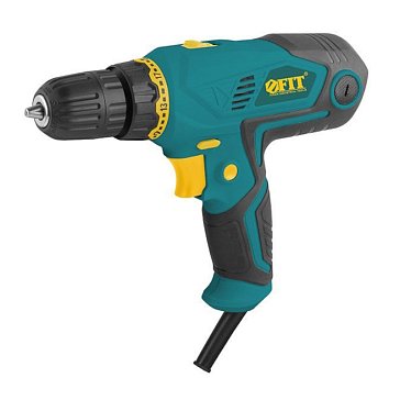 Изображение товара Дрель-Шуруповерт Fit 80016, электрическая, 300 Вт, 0-500/1650 об/мин, БзП 10 мм, рез. накл., 25 Нм, БС щеток, 1,2 кг