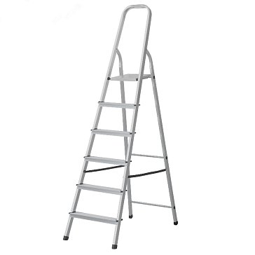 Изображение товара Лестница-стремянка Fit 65344, алюминиевая, 6 ступеней, вес 4,22 кг