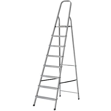 Изображение товара Лестница-стремянка Fit 65346, алюминиевая, 8 ступеней, вес 5.53 кг 