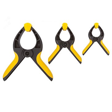 Изображение товара Струбцины нейлоновые быстрозажимные Fit 59260, набор 3 шт., 75x40 мм/100х50 мм/150x80 мм