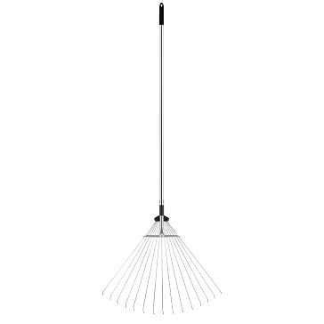 Изображение товара Веерные грабли Fit 77007 регулируемые телескопические 15 зубьев длина 1200-1540 мм