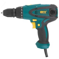 Дрель-Шуруповерт электрический Fit 80017, 280 Вт, 0-350/1100 об/мин, БзП 10 мм, рез. накл., 25 Нм, БС щеток, 1,4 кг