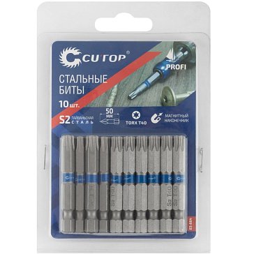 Изображение товара Биты стальные Cutop 83-664, 10 шт., Profi, TORX T40, 50 мм
