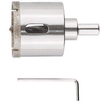 Изображение товара Коронка кольцевая Fit 16220, по керамограниту, камню и кафелю, алмазная, с центровочным сверлом, 45х70 мм