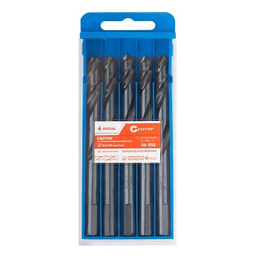 Изображение товара Сверло по металлу Cutop Special 54-959, HSS-G, 9,5 х 125/72 мм (5 шт)