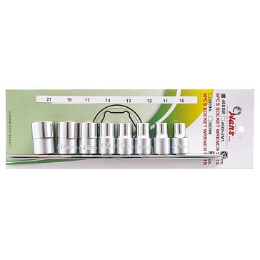 Изображение товара Комплект 6-ти гранных головок Hans 4608M, 10-21 мм, 8 предметов