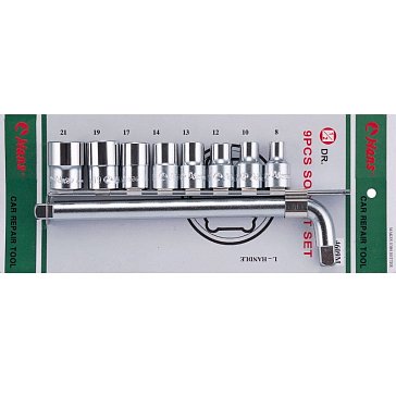 Изображение товара Комплект 6-гранных головок Hans 4609M 9 шт 8-21 мм тайвань