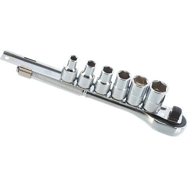 Изображение товара Комплект 6 гранных головок с трещоткой на 1/2 Hans 46134