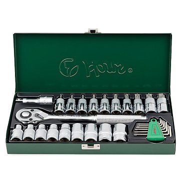 Изображение товара Комплект E-Star, TORX Hans 4628T, с отверстием, 1/2", 28 предметов