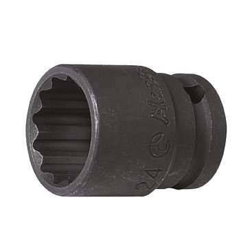 Изображение товара Ударная головка Hans 84402M27 1/2 27 мм 12-гранная для профессиональных инструментов