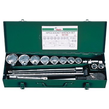 Изображение товара Набор инструментов Hans 6615M 15 предметов 6-гранные головки для автомобиля
