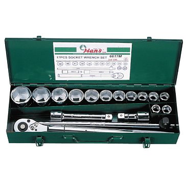 Изображение товара Набор инструментов Hans 6617M, на 3/4", 17 предметов