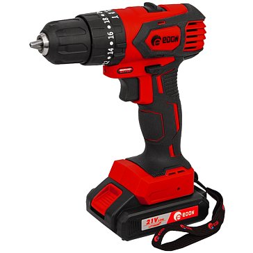 Изображение товара Аккумуляторная дрель Edon AD-21CBL 21В, 2 аккумулятора, кейс