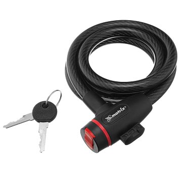 Изображение товара Универсальный велосипедный тросовый замок Matrix 91836 1200 мм сталь влагозащищен