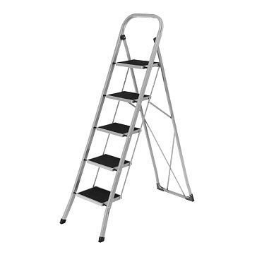 Изображение товара Стремянка стальная Сибртех 97729 5 широких ступеней с полимерным покрытием