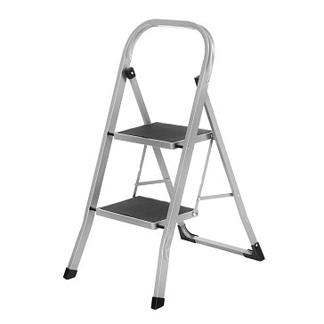 Изображение товара Стремянка стальная Сибртех 97726 с двумя широкими ступенями безопасная и прочная