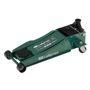 Изображение товара Домкрат гидравлический подкатной Сибртех 50850, 3 т, 85-490 мм, быстрый подъем, низкий подхват, проф.