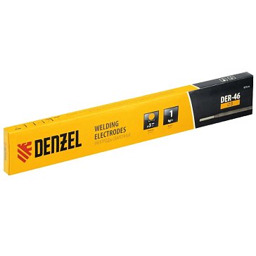 Изображение товара Электроды Denzel DER-46 97514, диам. 3 мм, 1 кг, рутиловое покрытие