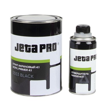 Изображение товара Грунт акриловый JetaPro 5553/1 с отвердителем черный 4:1 0,8 л + 0,2 л