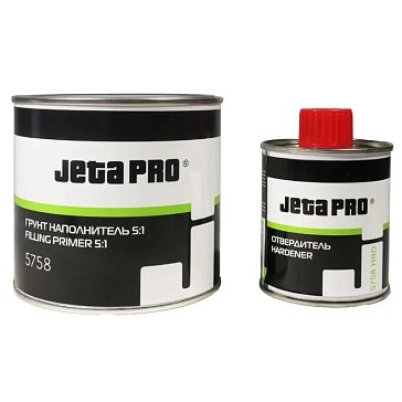 Изображение товара Грунт-наполнитель Jeta PRO 5758 white/0,8 акриловый + отвердитель для кузовных работ