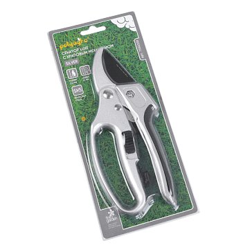 Изображение товара Секатор Polyagro SILVER LUXE 7592330 с храповым механизмом