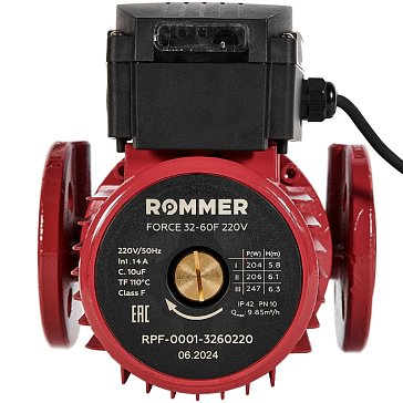 Изображение товара Циркуляционный насос Rommer FORCE RPF-0001-3260220 фланцевый трехскоростной 220V