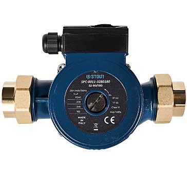 Изображение товара Циркуляционный насос Stout SPC-0011-3280180, 32-80/180, 220/240V, 50Hz, с латунными гайками G2 x Rp 1 1/4