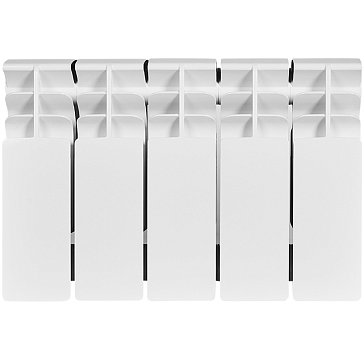 Изображение товара Радиатор Stout TITAN 200 SRB-3310-020005, 5 секций, биметаллический, боковое подключение, белый RAL 9016