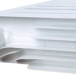 Радиатор Stout Space 500 SRB-0320-050009, 9 секций, биметаллический, нижнее правое подключение, RAL9016