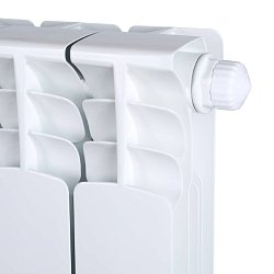 Радиатор Stout Space 500 SRB-0320-050009, 9 секций, биметаллический, нижнее правое подключение, RAL9016