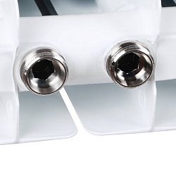 Радиатор Stout Space 500 SRB-0320-050009, 9 секций, биметаллический, нижнее правое подключение, RAL9016