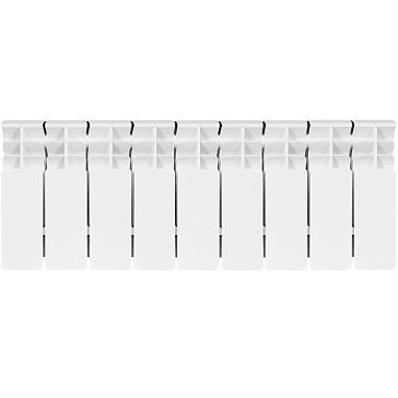 Изображение товара Радиатор Stout TITAN 200 SRB-3310-020009, 9 секций, биметаллический, боковое подключение, белый RAL 9016