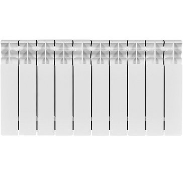 Изображение товара Радиатор Stout TITAN 350 SRB-3310-035010, 10 секций, биметаллический, боковое подключение, белый RAL 9016