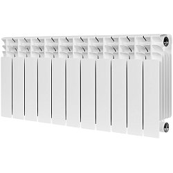 Радиатор Stout TITAN 350 SRB-3310-035011, 11 секций, биметаллический, боковое подключение, белый RAL 9016