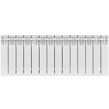 Изображение товара Радиатор Stout TITAN 350 SRB-3310-035014, 14 секций, биметаллический, боковое подключение, белый RAL 9016