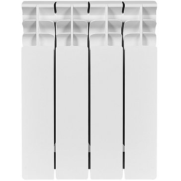 Изображение товара Радиатор Stout TITAN 350 SRB-3310-035004, 4 секции, биметаллический, боковое подключение, белый RAL 9016