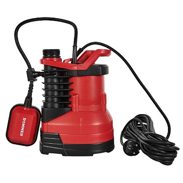 Изображение товара Насос дренажный Rommer PROFI RDP-0003-100400, H-8 м, Q-9 м3/ч, кабель 10 м, 400 Вт, для чистой воды