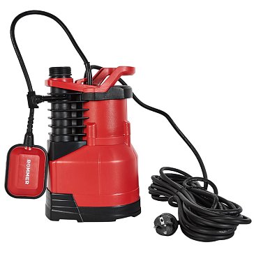 Изображение товара Насос дренажный Rommer PROFI RDP-0003-100900, H-9.5 м, Q-15 м3/ч, кабель 10 м, 900 Вт, для чистой воды