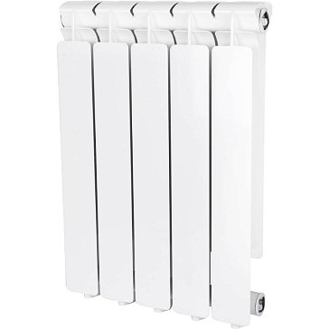 Изображение товара Радиатор Stout Bravo 500 SRA-0120-050005, 5 секций, алюминиевый, нижнее правое подключение (белый RAL 9010)