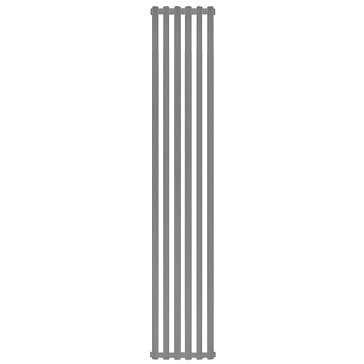 Изображение товара Радиатор Stout Tonale 1800 SRA-2120-18000806, 6 секций, алюминиевый, универсальное подключение, цвет 2676 cod.08 серый