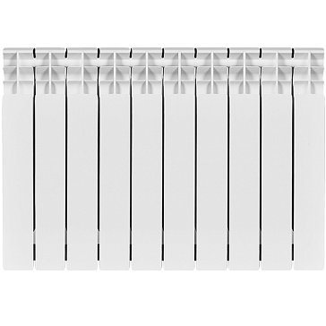 Изображение товара Радиатор Stout TITAN 500 SRB-3310-050010, 10 секций, биметаллический, боковое подключение, белый RAL 9016