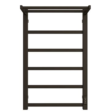 Изображение товара Полотенцесушитель электрический Stout JAZZ quadro 80x50 черный матовый